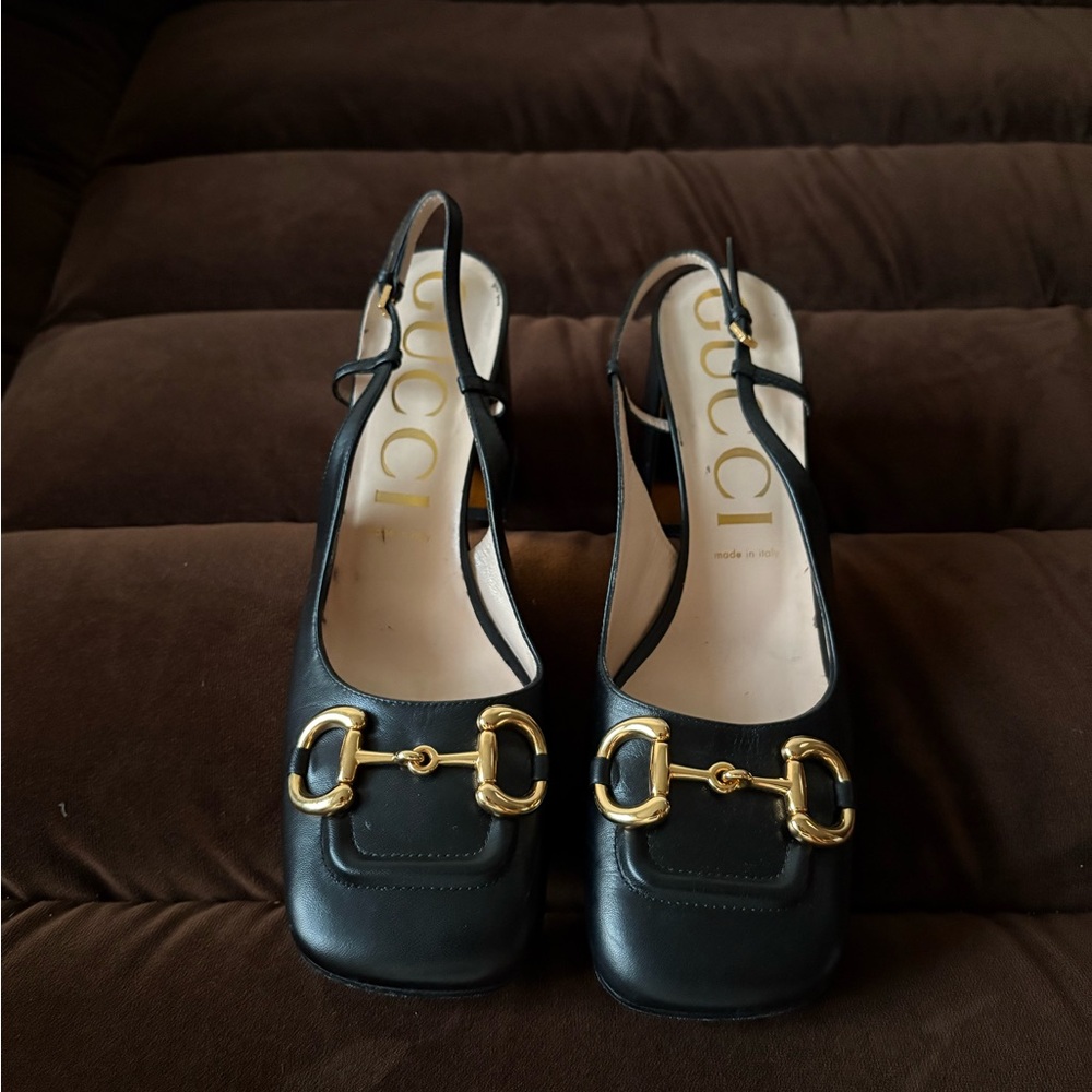 Gucci horsebit slingback pump